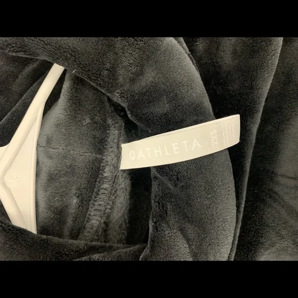 Athleta Double Cozy Fuzzy Funnel Neck Sweatshirt / Sweater | Black | Women’s XXS - Picture 5 of 9